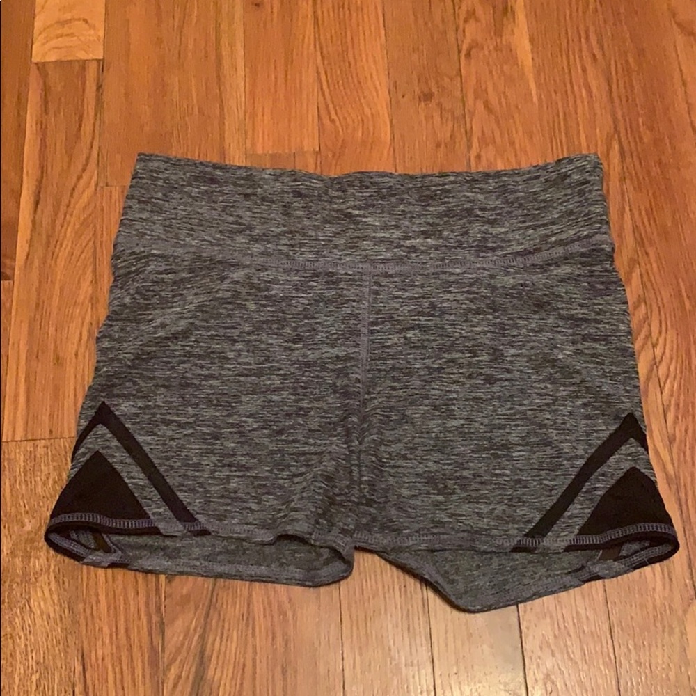 COPY - Grey Highwaisted Athletic Shorts with Mesh…